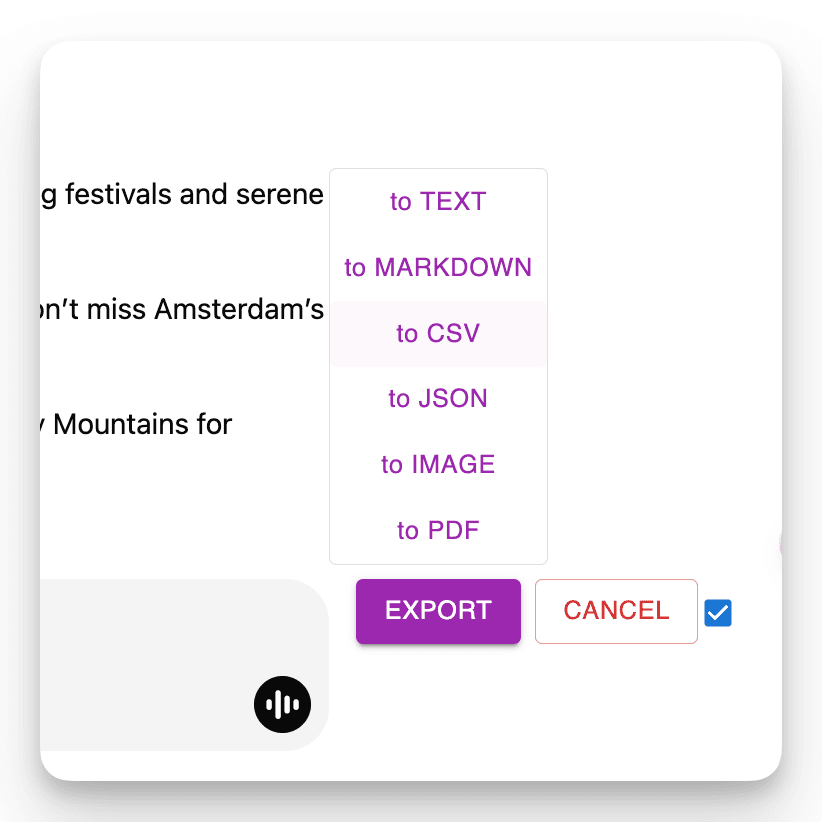 ChatGPT Exporter feature: supports multiple formats